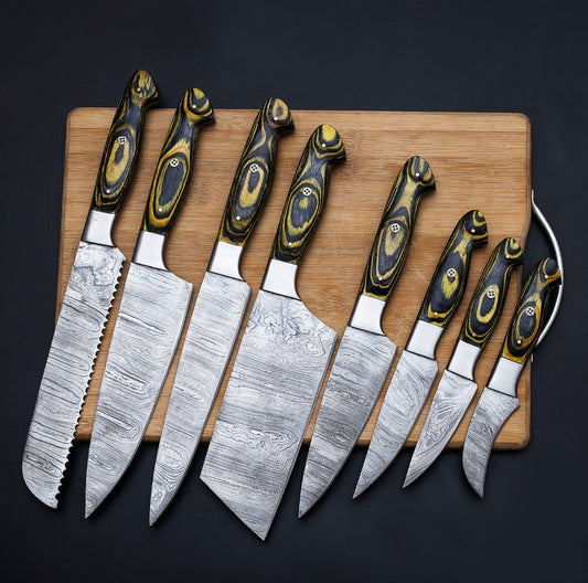 DBC44 Damascus Steel Chef Knives Set