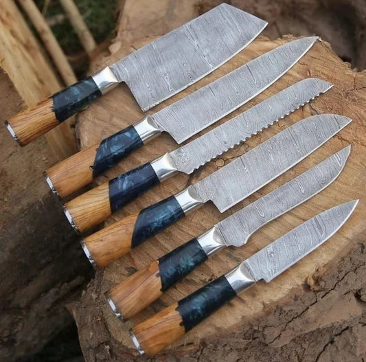 DBC42 Damascus Steel Chef Knives Set